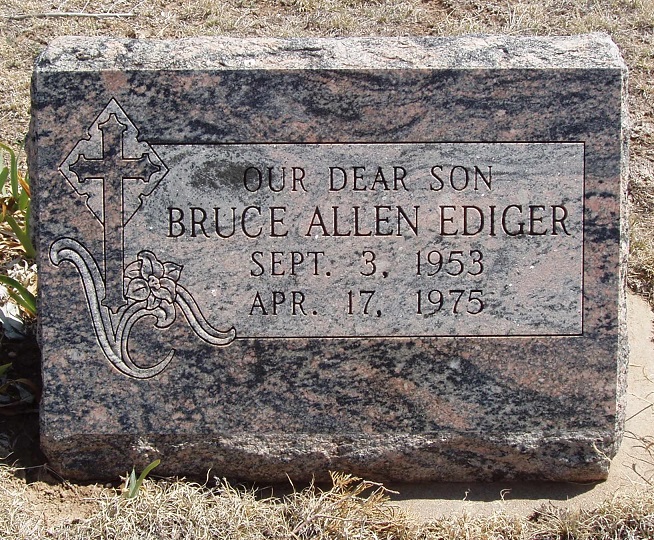 Bruce Ediger&rsquo;s grave stone