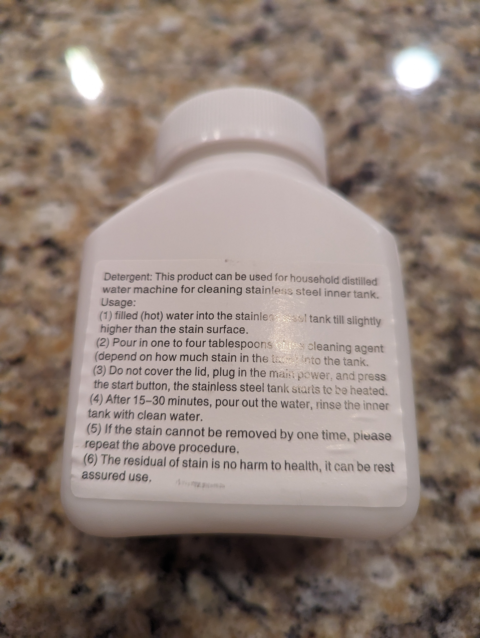 still cleaning product label