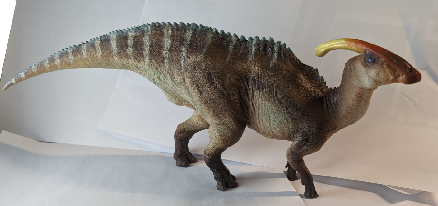 plastic quadruped parasaurolophus